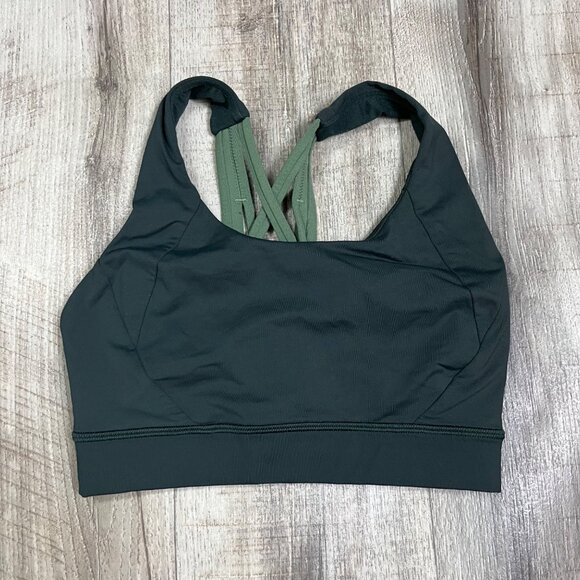 Lululemon Athletic Free To Be Elevated Sports Bra Rainforest Green Women’s Sz 2